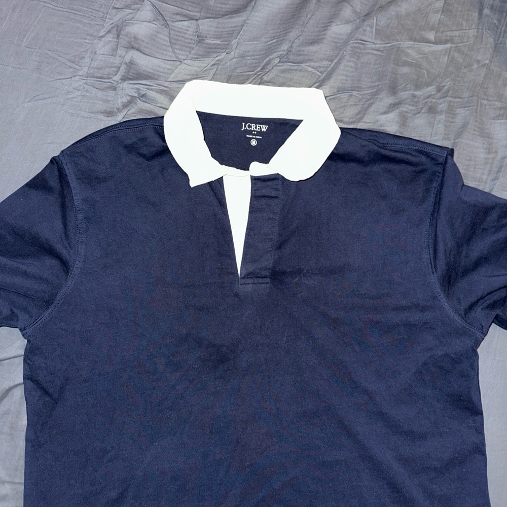 Men's j crew rugby polo cotton preppy